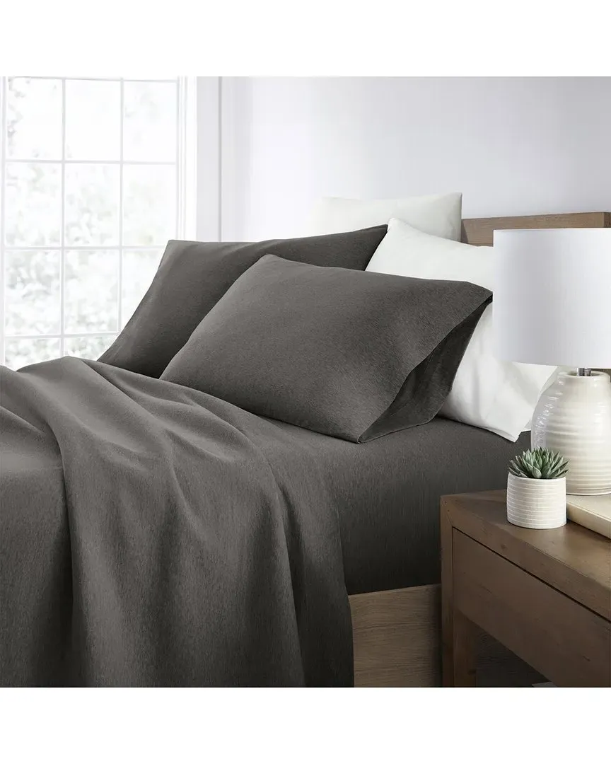 4pc Cotton Jersey Knit Sheet Set - Gray image