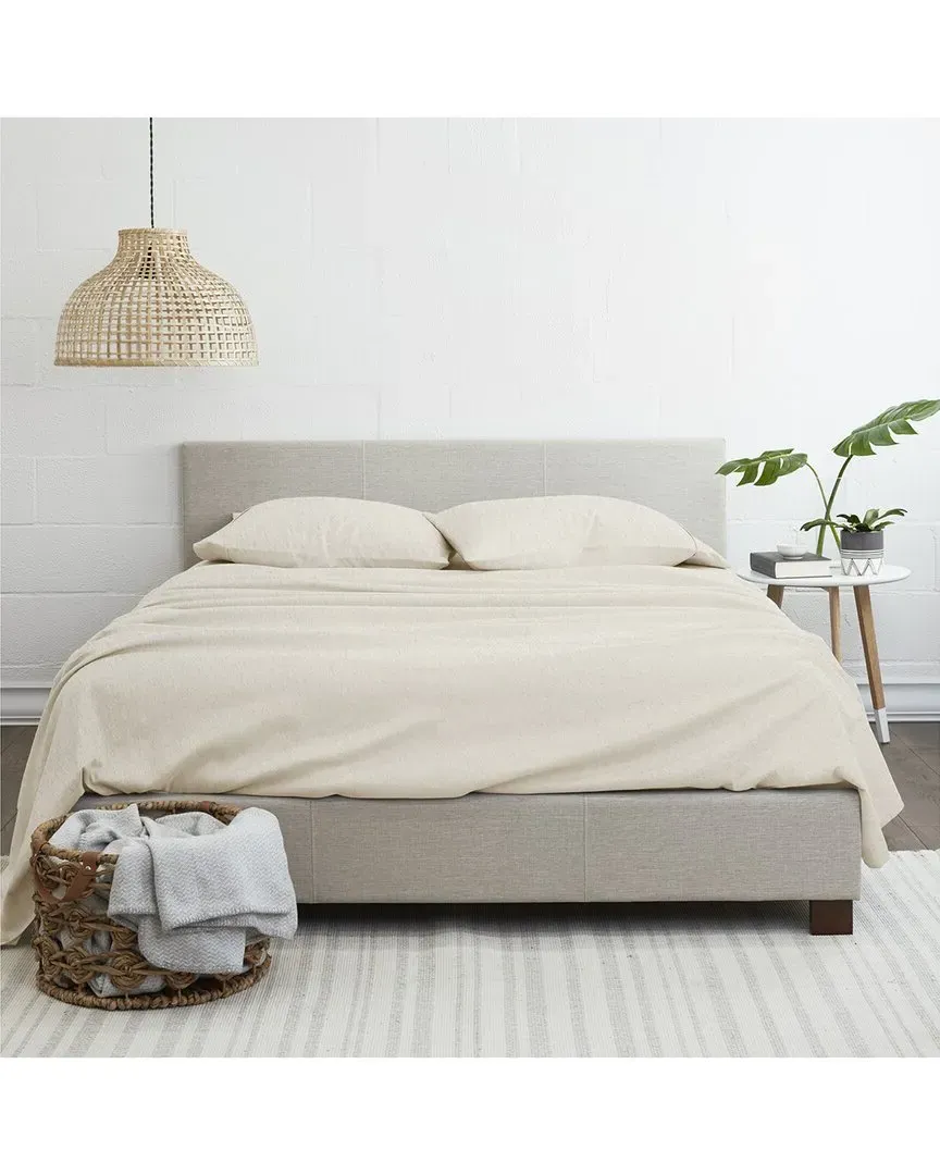 4Pc Ultra Soft Flannel Sheet Set - Ivory, Cotton