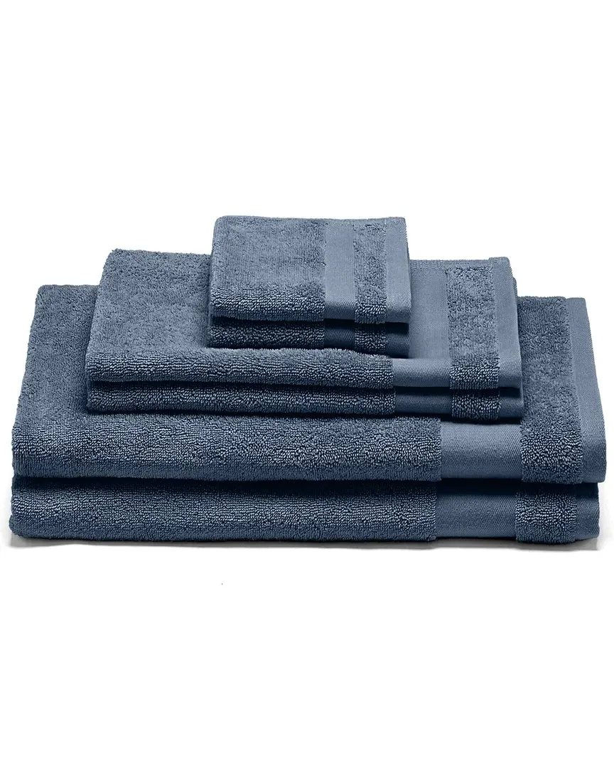 6-Piece Bath Towel Set - Navy, Cotton image