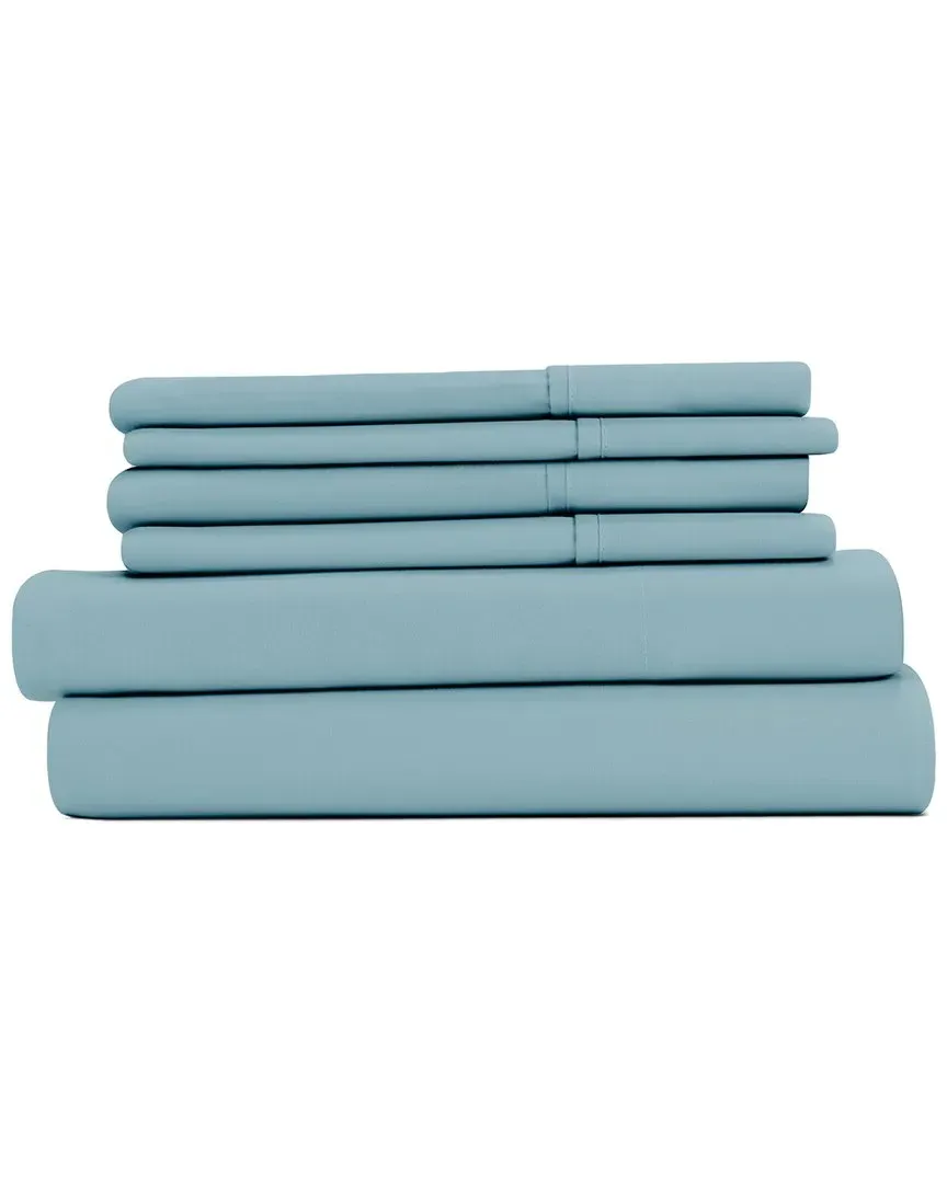 6-Piece Bed Sheet Set - Ocean Blue, Microfiber image