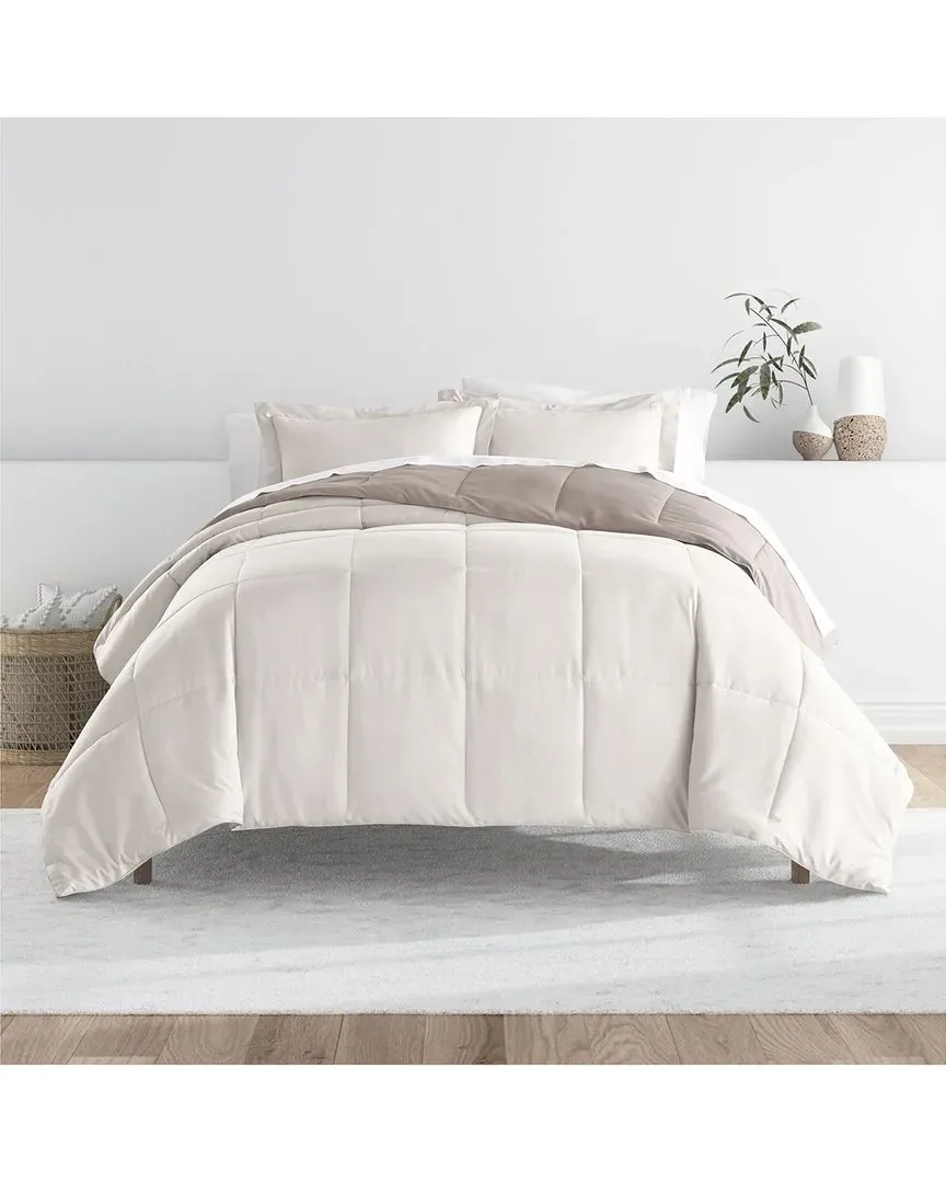 All Season Lightweight Reversible Comforter Set - Natural