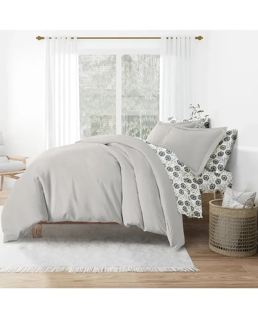 Bedding Bundle Duvet Cover, Comforter & Sheet Set - Gray