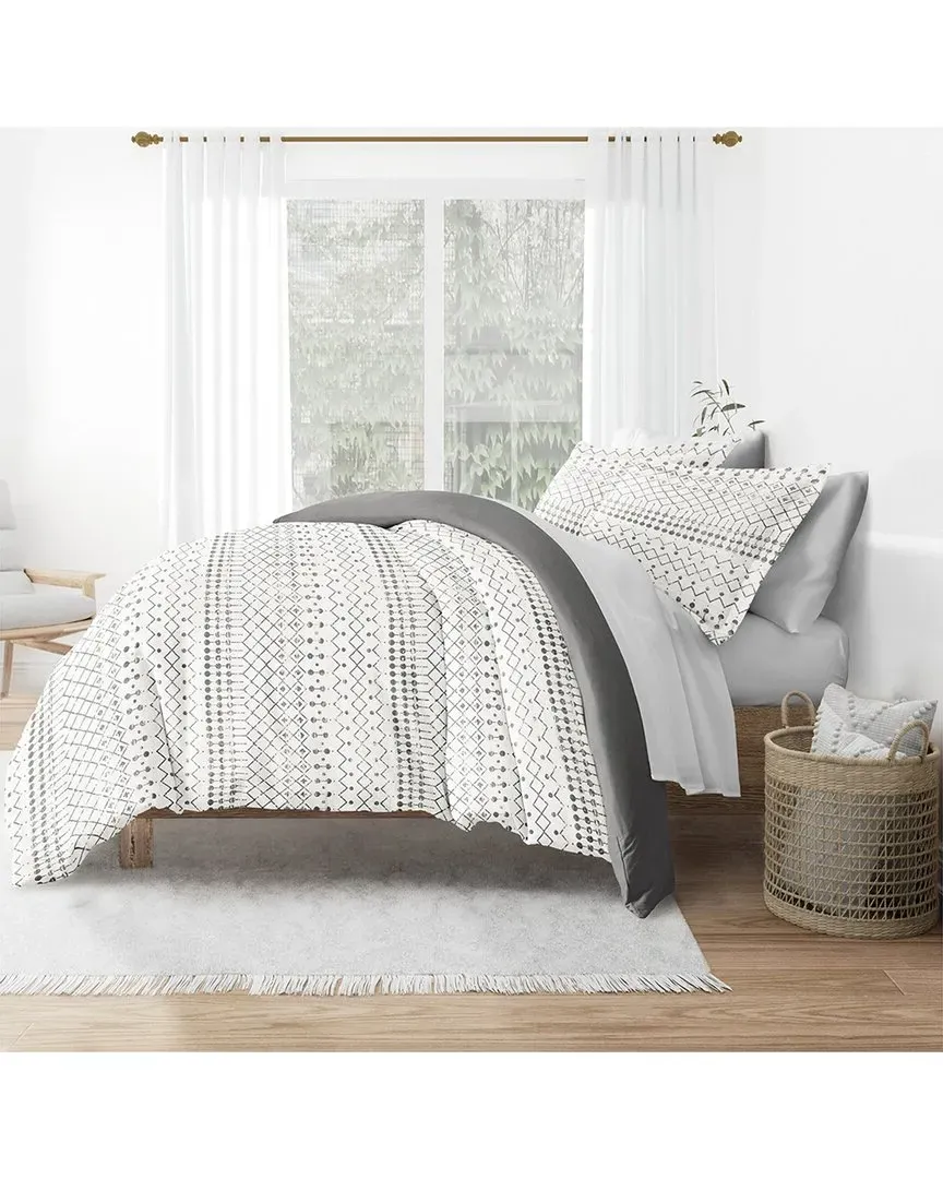 Bedding Bundle Duvet Cover, Comforter & Sheet Set - Gray