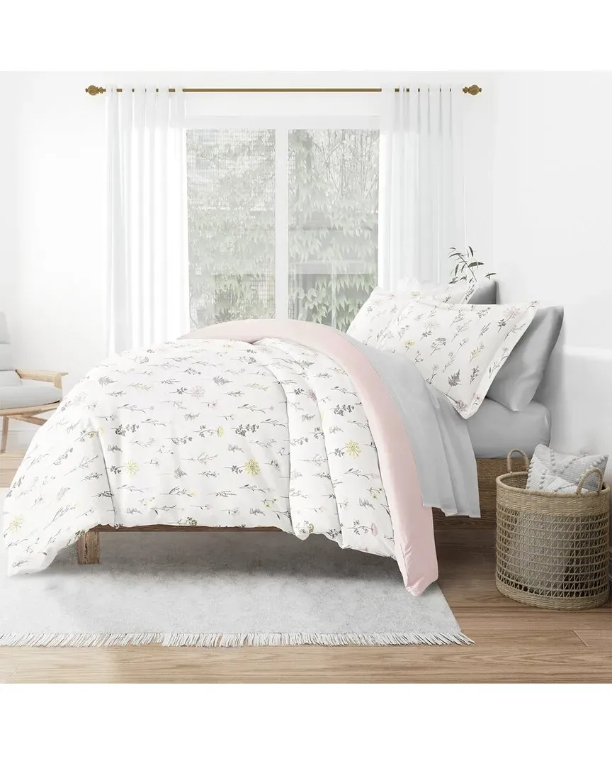 Bedding Bundle Duvet Cover, Comforter & Sheet Set - Pink