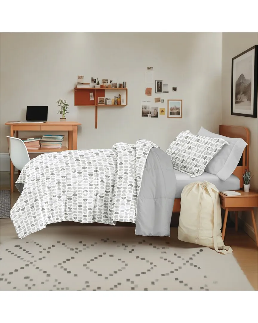 Campus Ready Twin XL Bedding Bundle - Light Gray, Microfiber