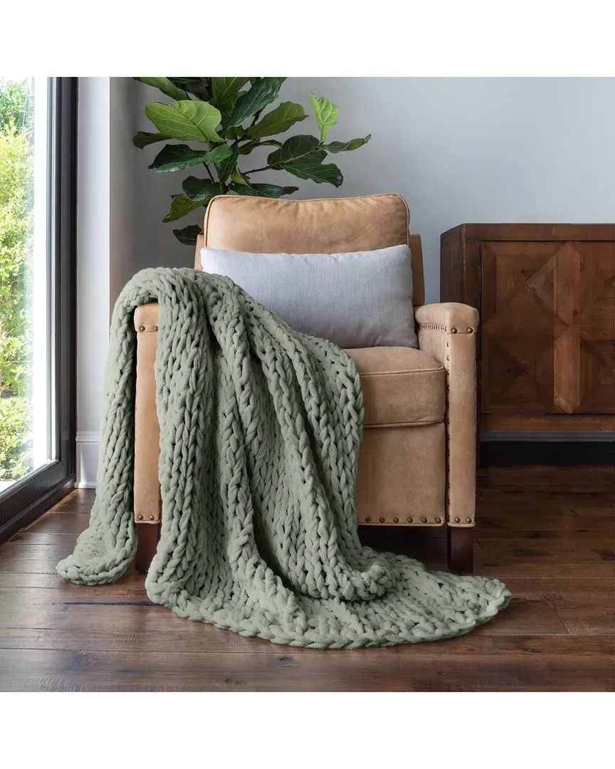 Chunky Knit Throw Blanket - Acrylic