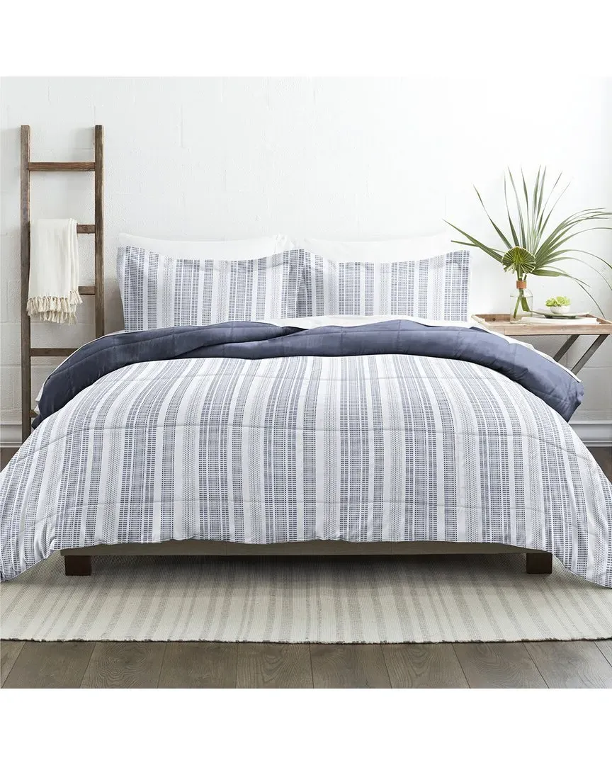 Down Alternative Farmhouse Dreams Reversible Comforter Set - Navy