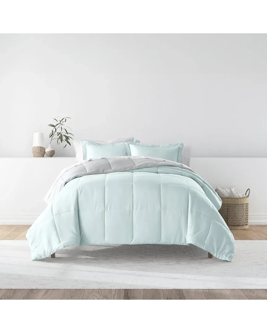 Reversible Comforter & Sheet Set - Blue, Microfiber image