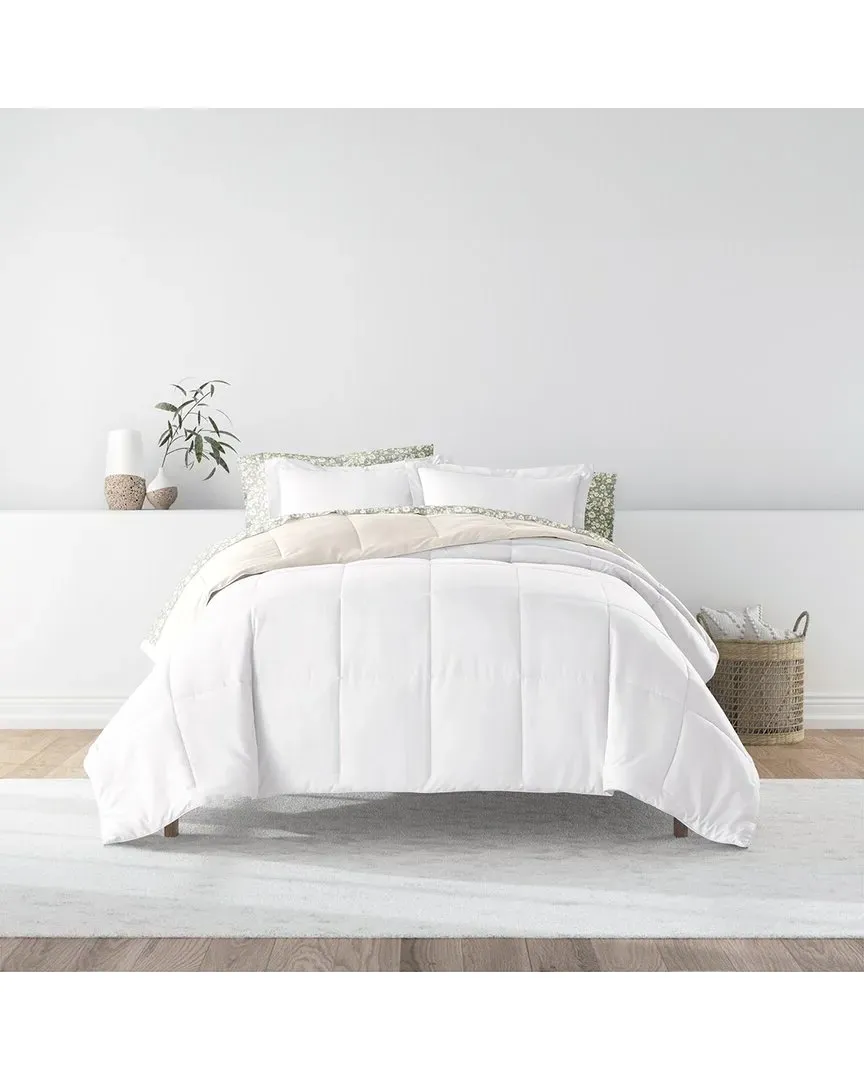 Reversible Comforter & Sheet Set - White, Microfiber