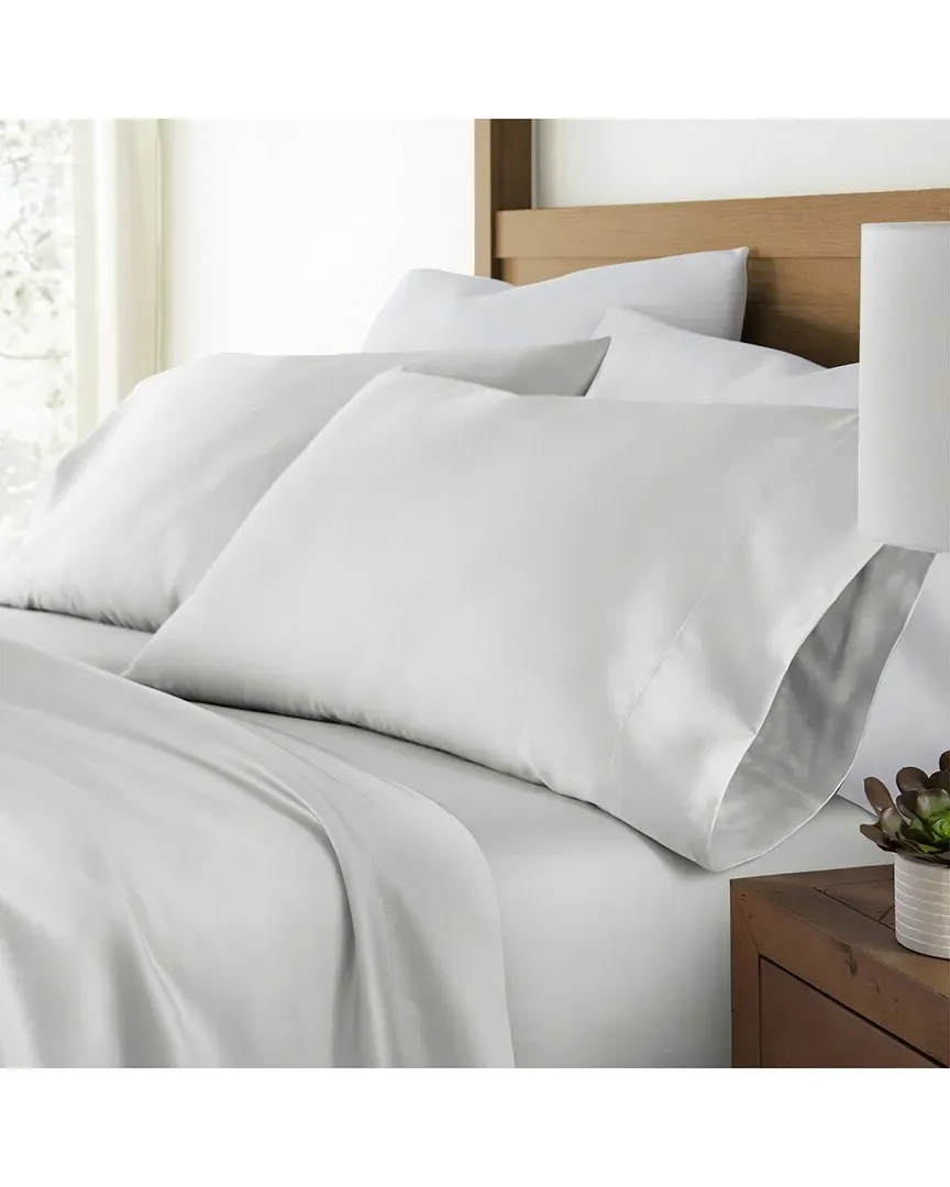 Set of 2 Bamboo Pillowcases - Light Grey