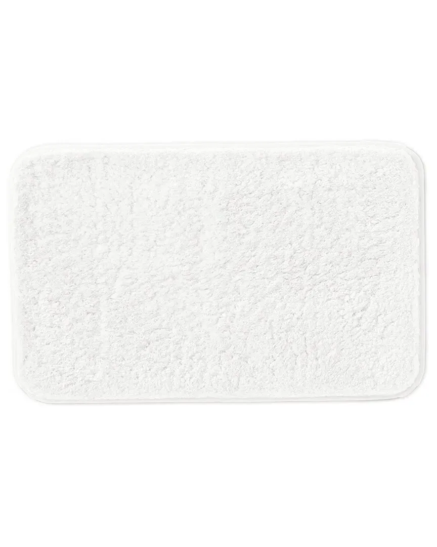 Shaggy Bath Mat with Anti-Skid Backing - White, Microfiber