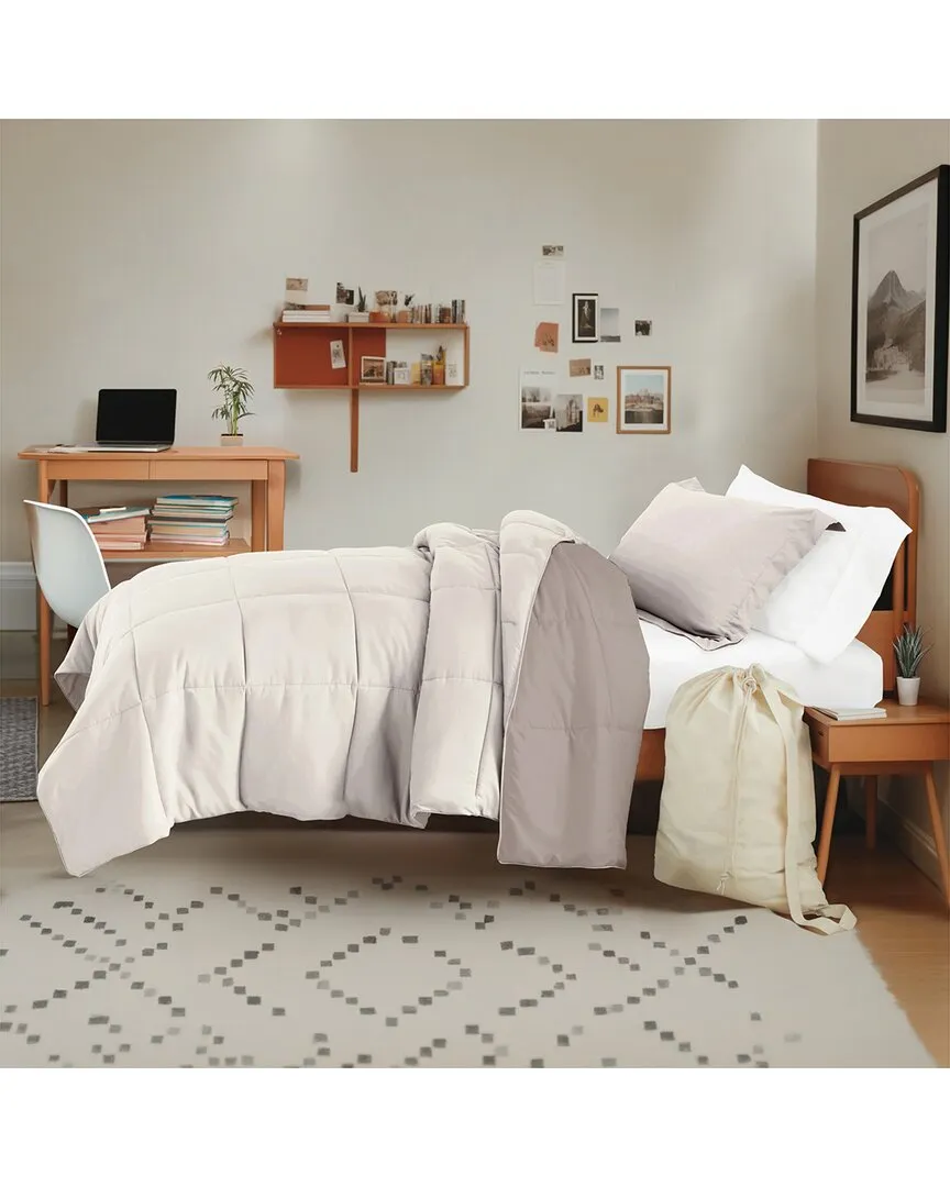 Twin XL Bedding Bundle - Beige, Microfiber image