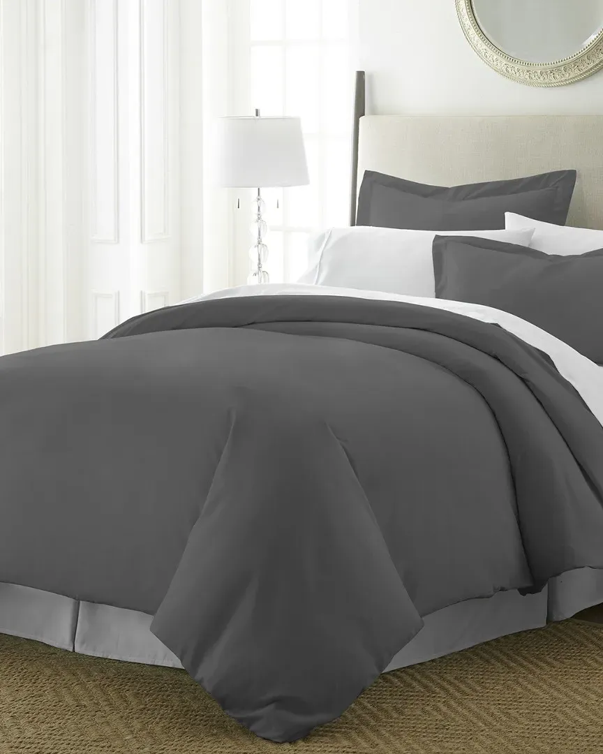 Ultra Soft 3-Piece Duvet Cover Set - Gray, Microfiber