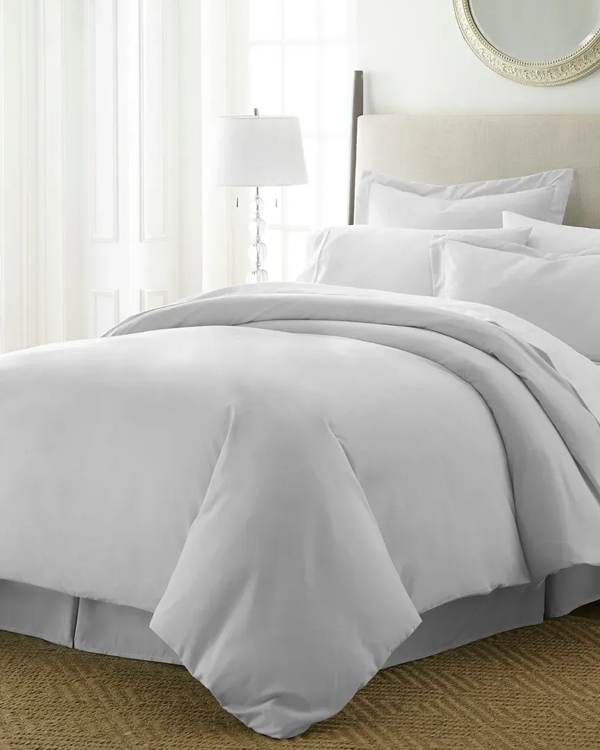 Ultra Soft 3-Piece Duvet Cover Set - Light Gray, Microfiber