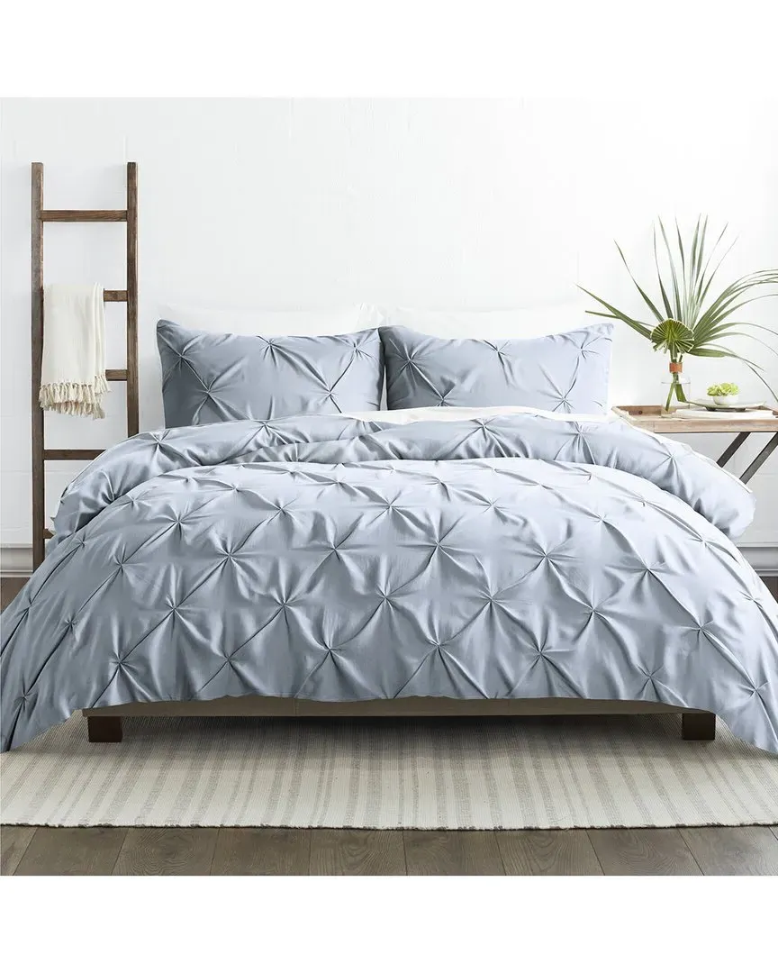 Ultra Soft 3Pc Pinch Pleat Duvet Set - Light Blue, Microfiber image
