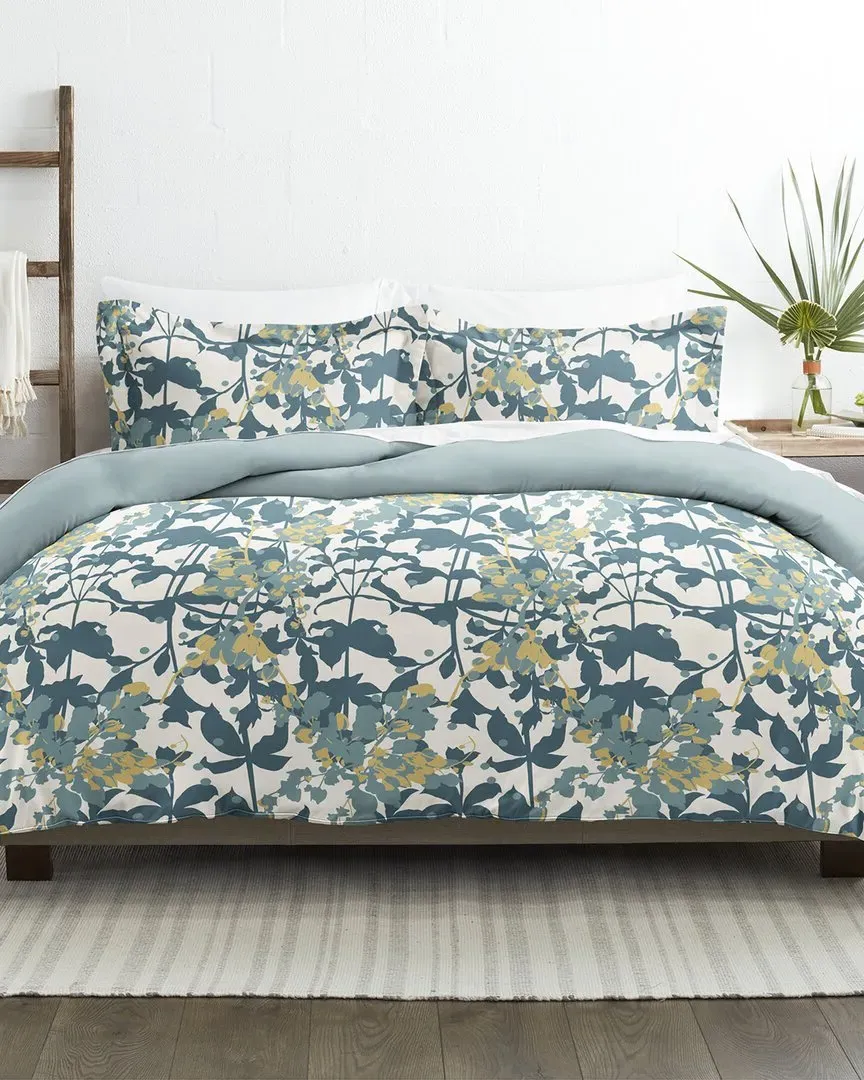 Ultra Soft Boho Flower 3-Piece Reversible Duvet Cover Set - Teal, Microfiber