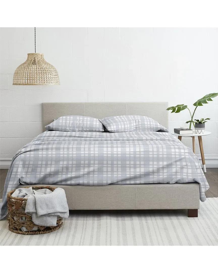 Woven 4Pc Flannel Sheet Set - Blue, Cotton