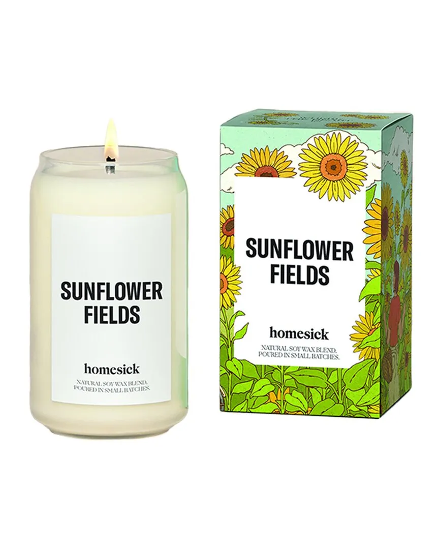 Sunflower Fields Scented Candle - White image