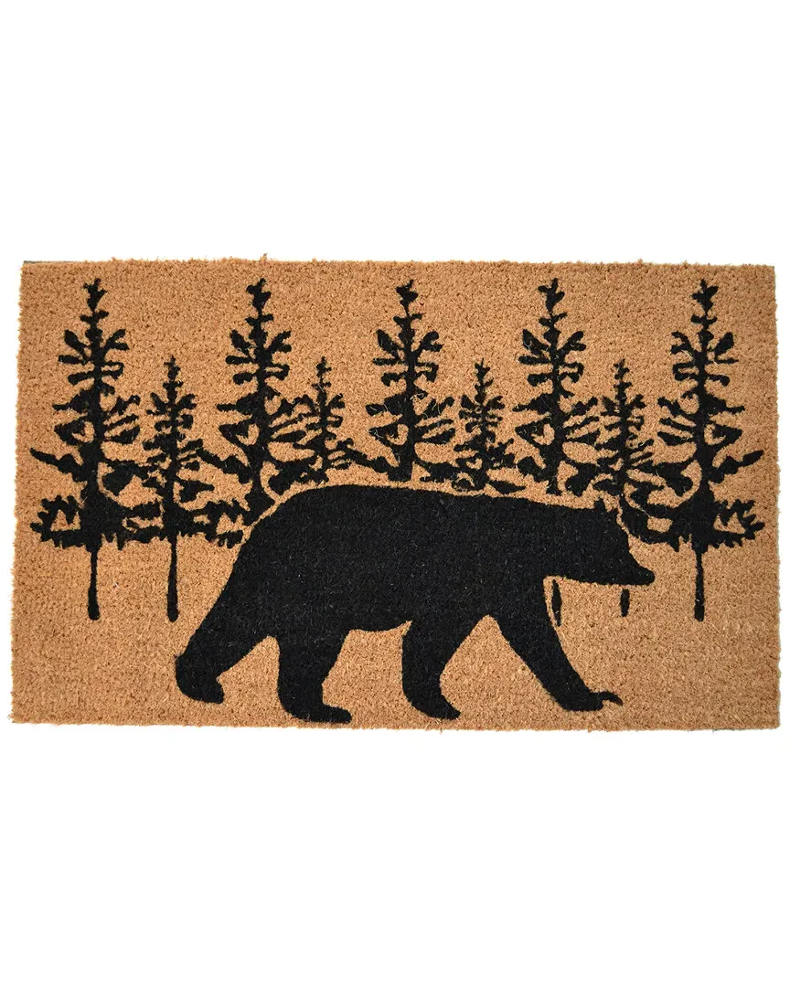Bear Silhouette Doormat - Brown, Coir image