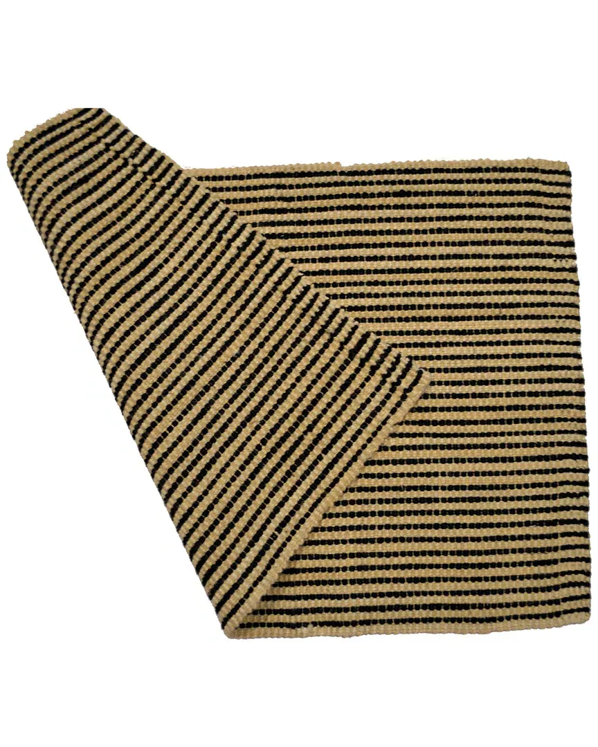 Black Stripes Doormat - Jute image