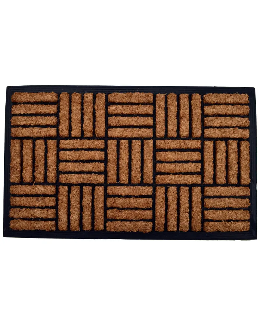Criss Cross Doormat - Brown, Coir image