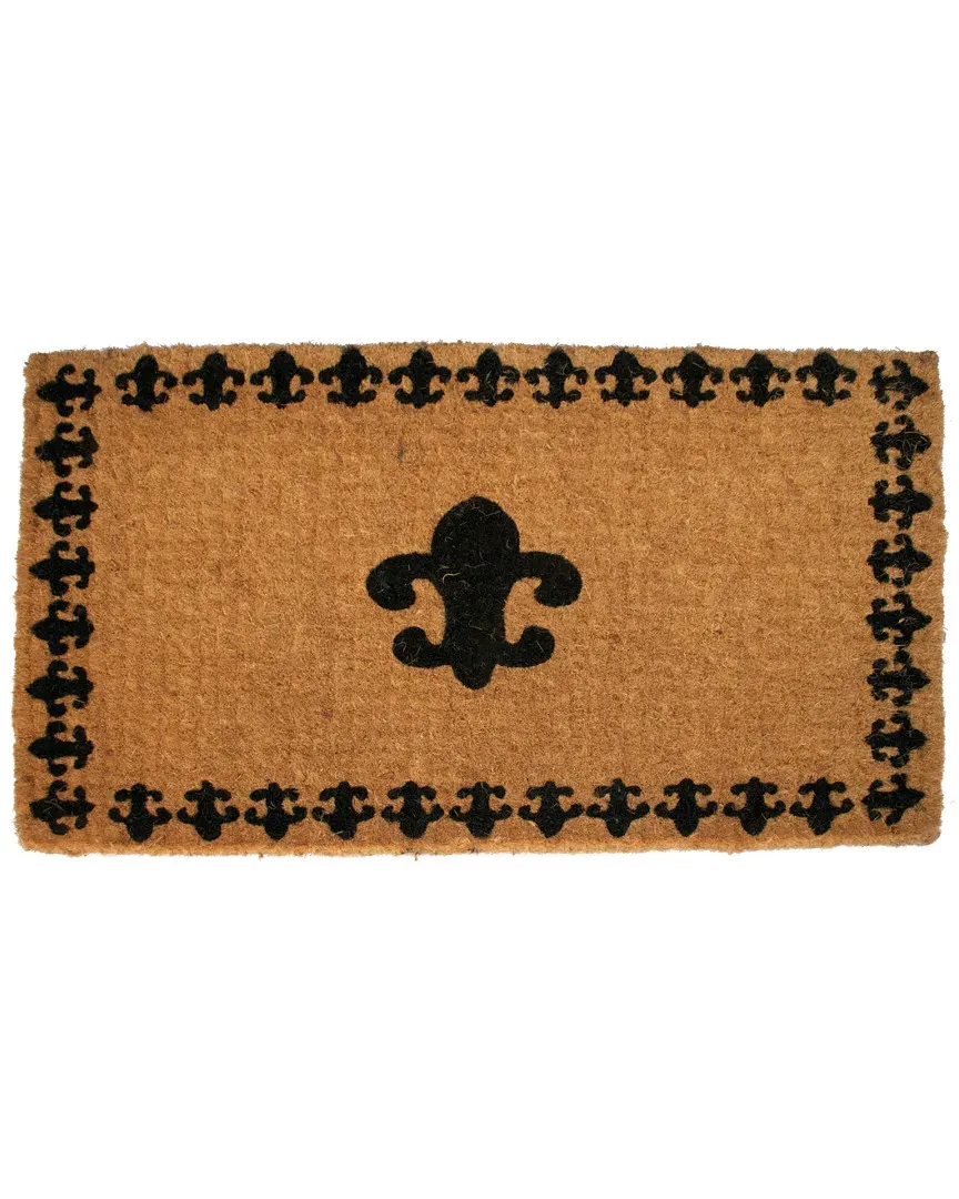 Fleur De Lis Doormat - Brown, Coir image