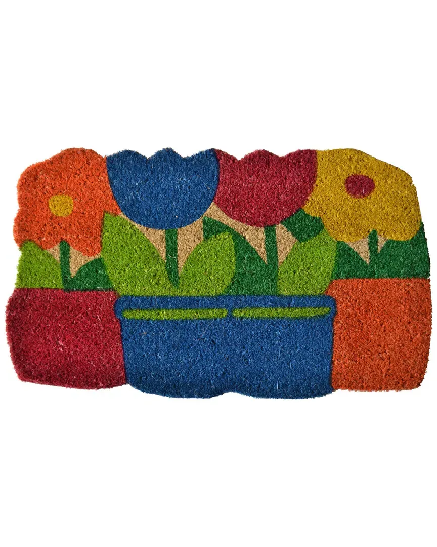 Flowers Pots Doormat - Coir image