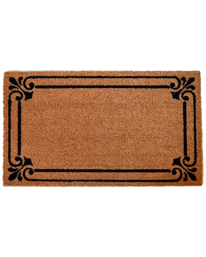 Frame Border Doormat - Brown