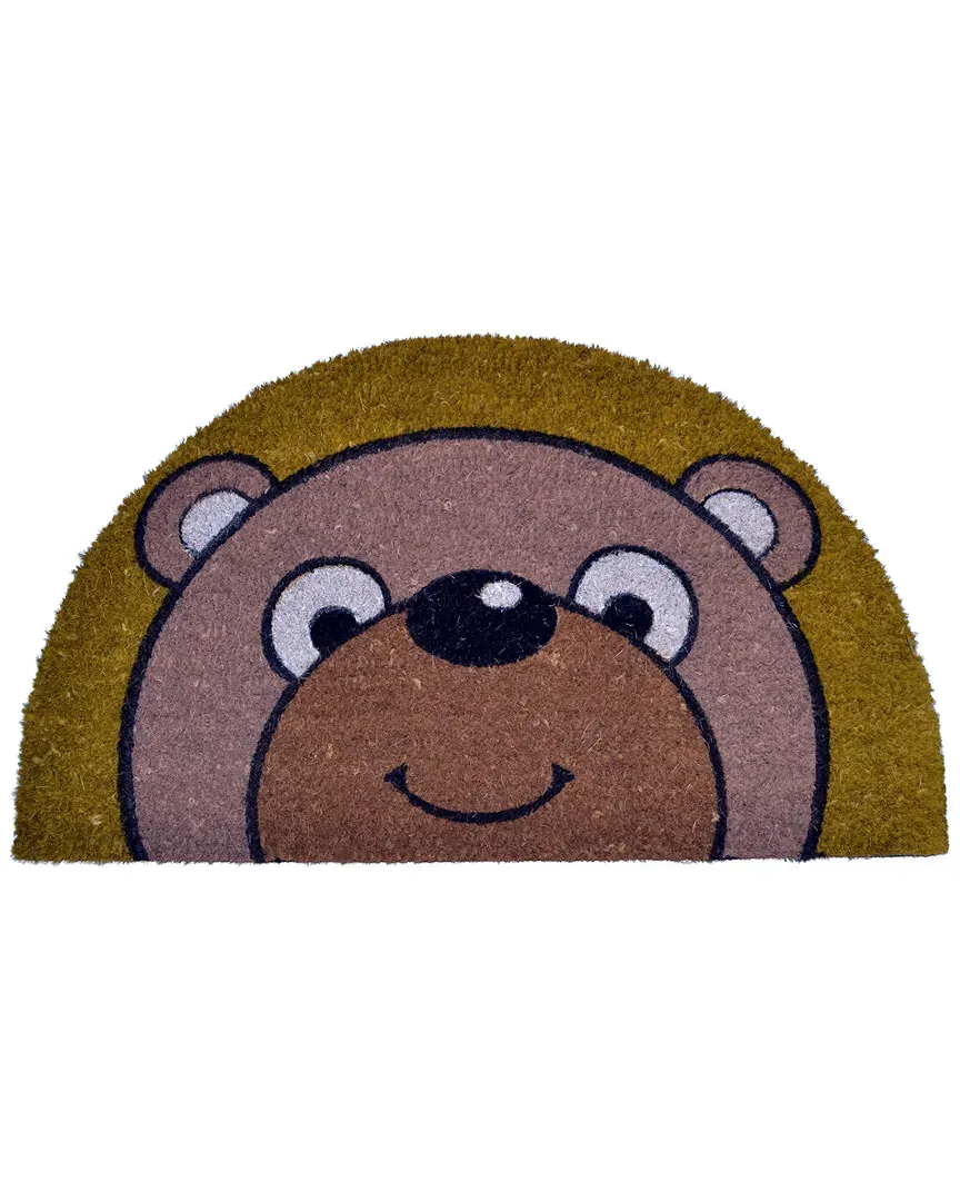 Half Round Bear Doormat - Multicolor, Coir