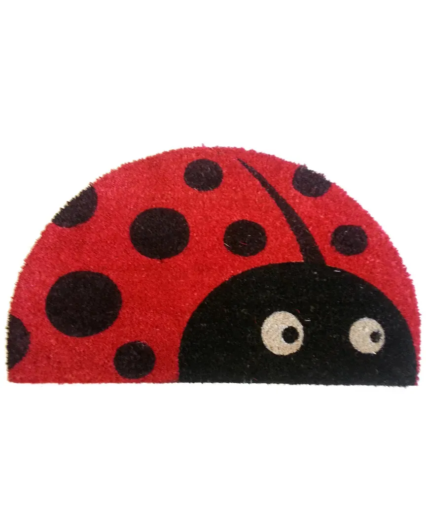 Half Round Ladybug Handmade Doormat - Coir