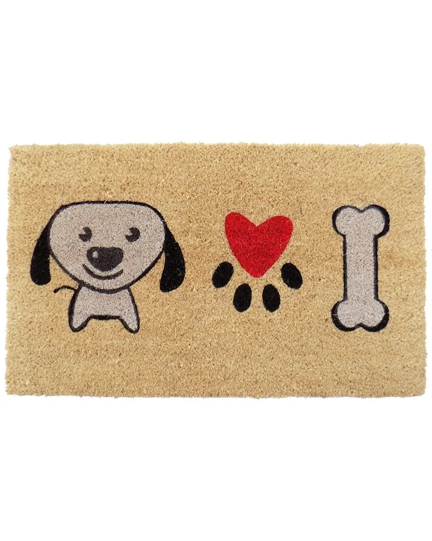 I Love Puppy Coir Doormat - Multi Color image