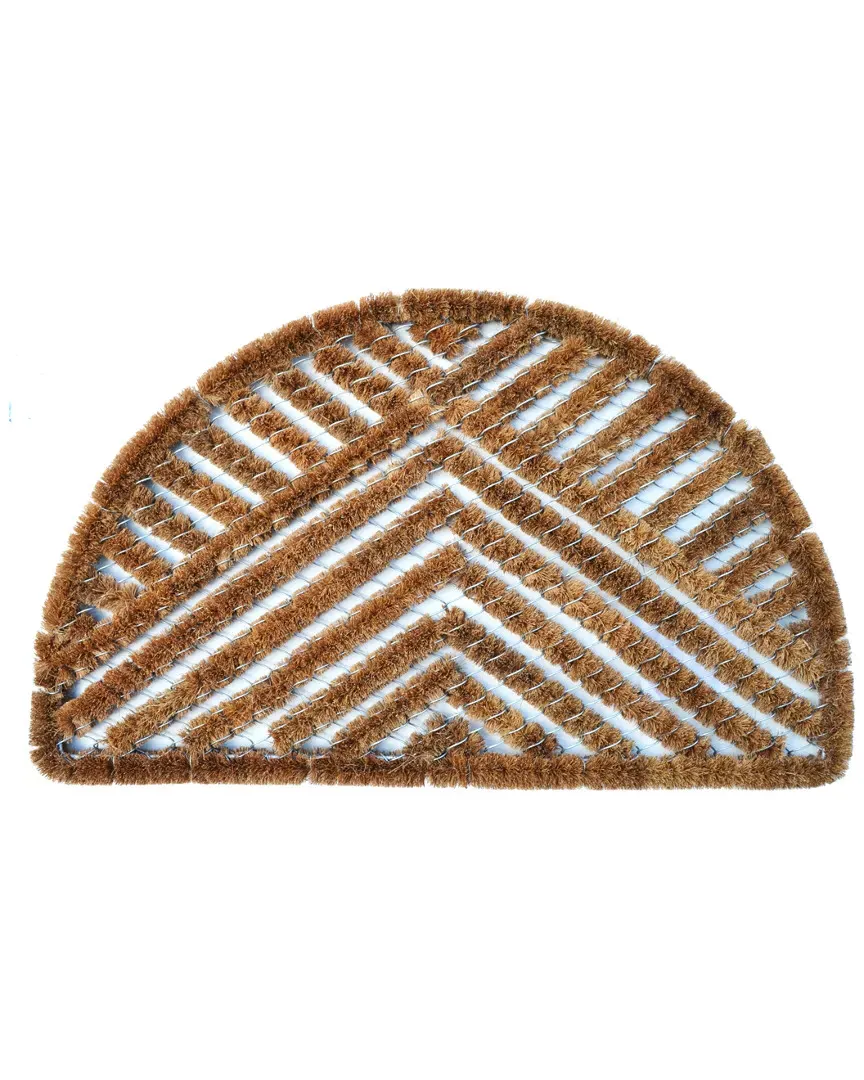 Semi-Circle Triangle Doormat - Brown, Coir image