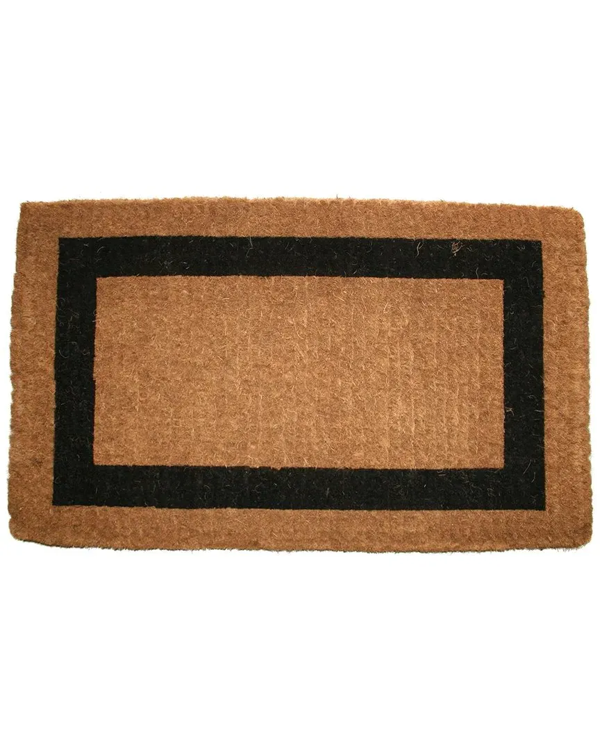 Single Border Coir Doormat - Brown image