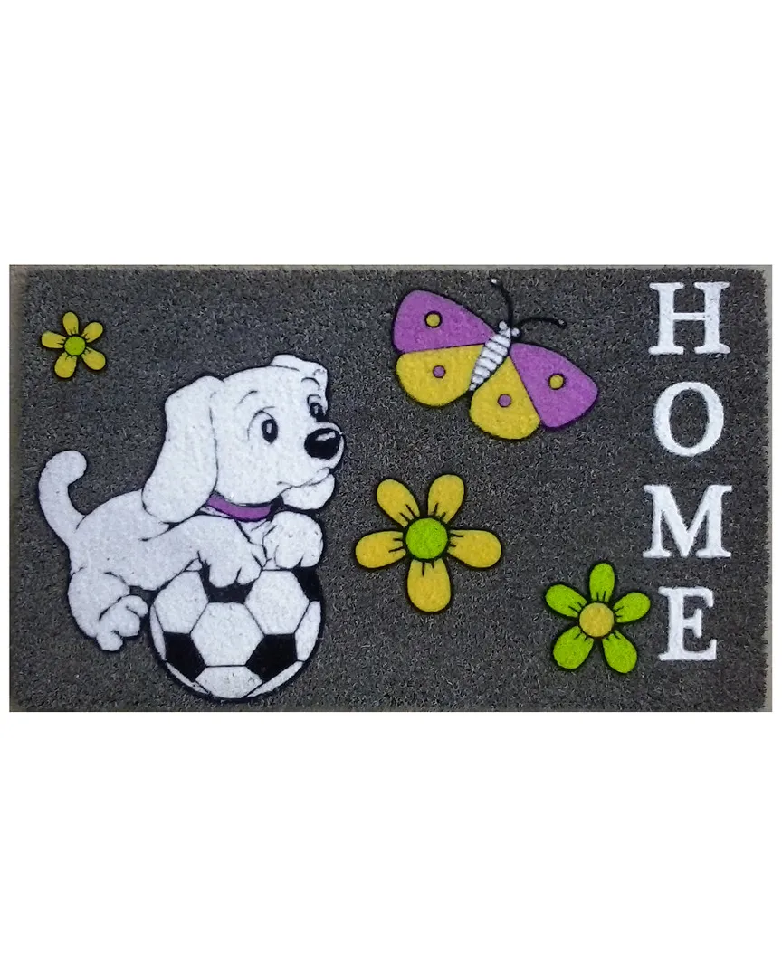 Soccer Dog Handmade Doormat - Multicolor, Coir image