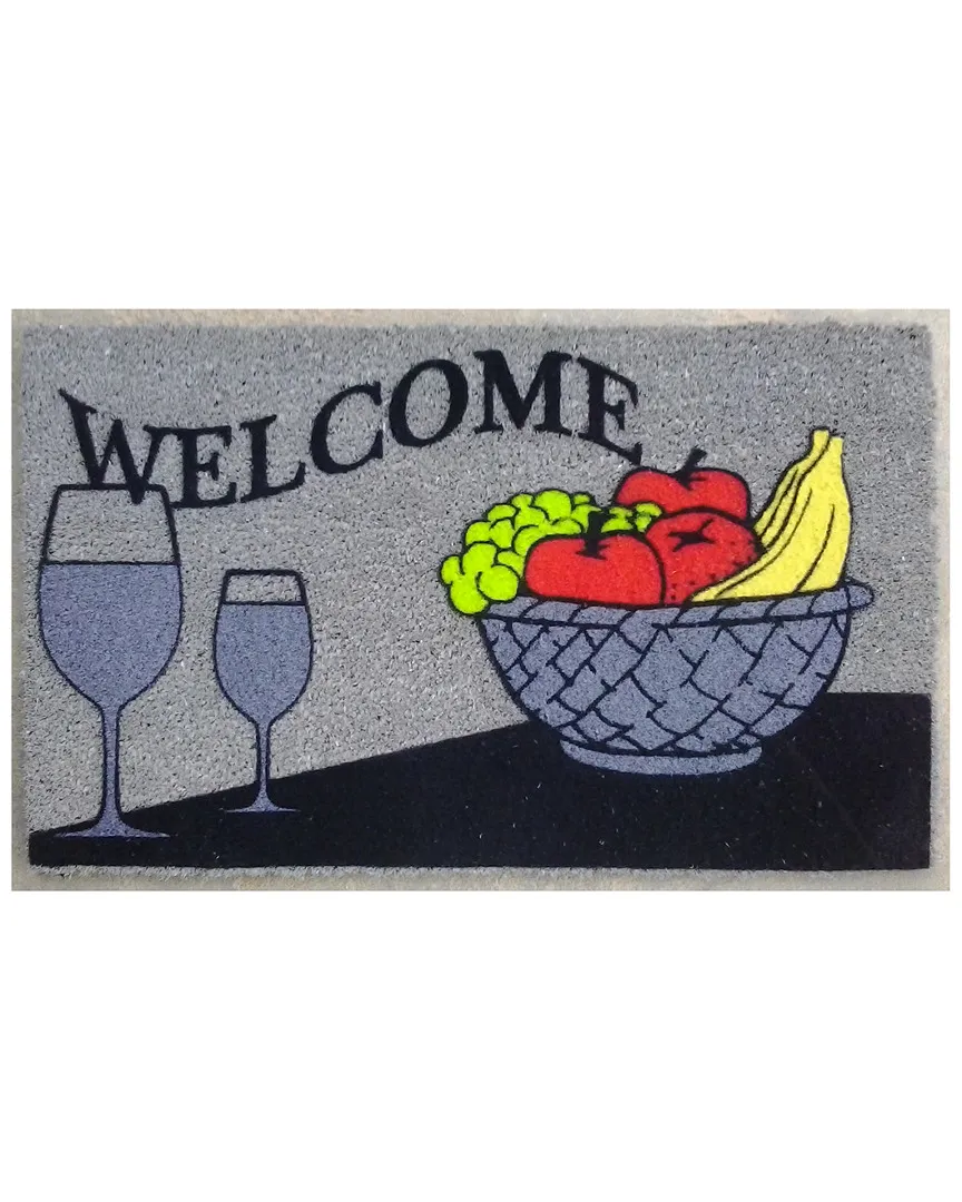 Welcome Wine Doormat - Multicolor, Coir