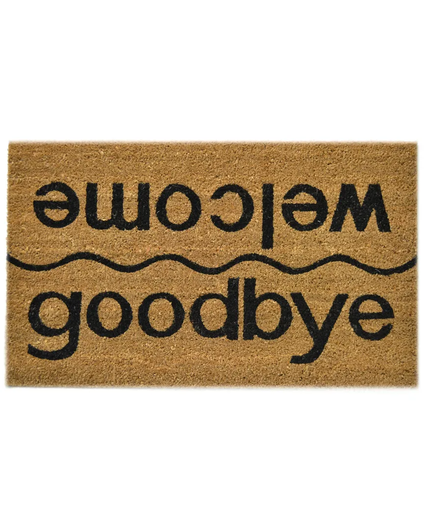 Welcome/Goodbye Doormat - Brown, Coir