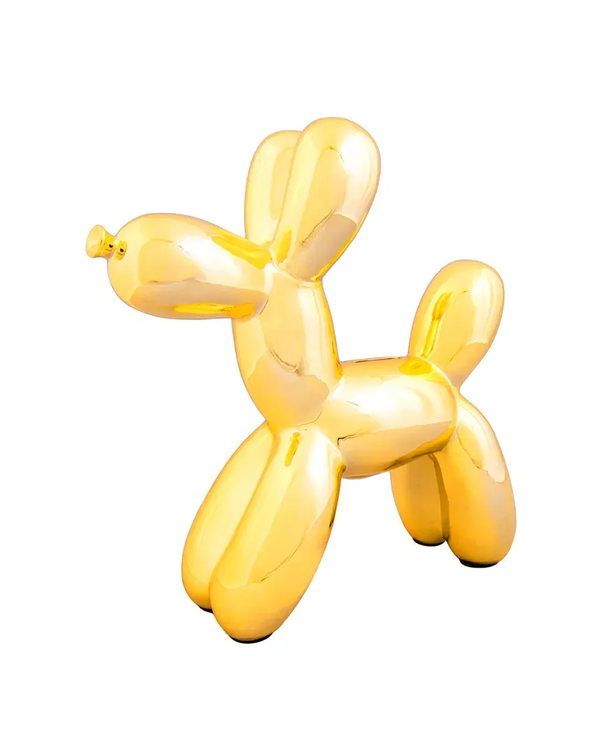 Plus Balloon Dog Bank - Gold, Ceramic