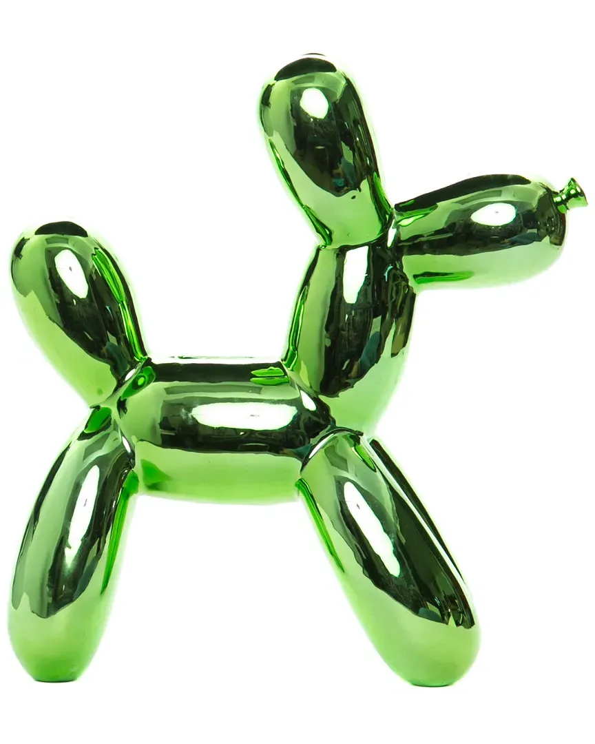 Plus Balloon Dog Bank - Green, Ceramic