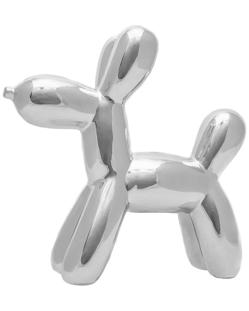Plus Balloon Dog Bank - Silver, Ceramic