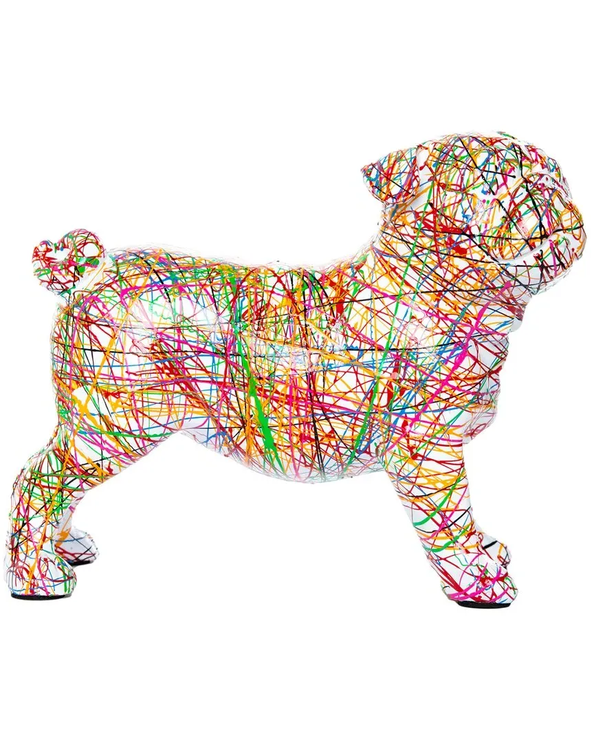 Plus Expressionist Standing Bulldog Figurine - Multi, Resin