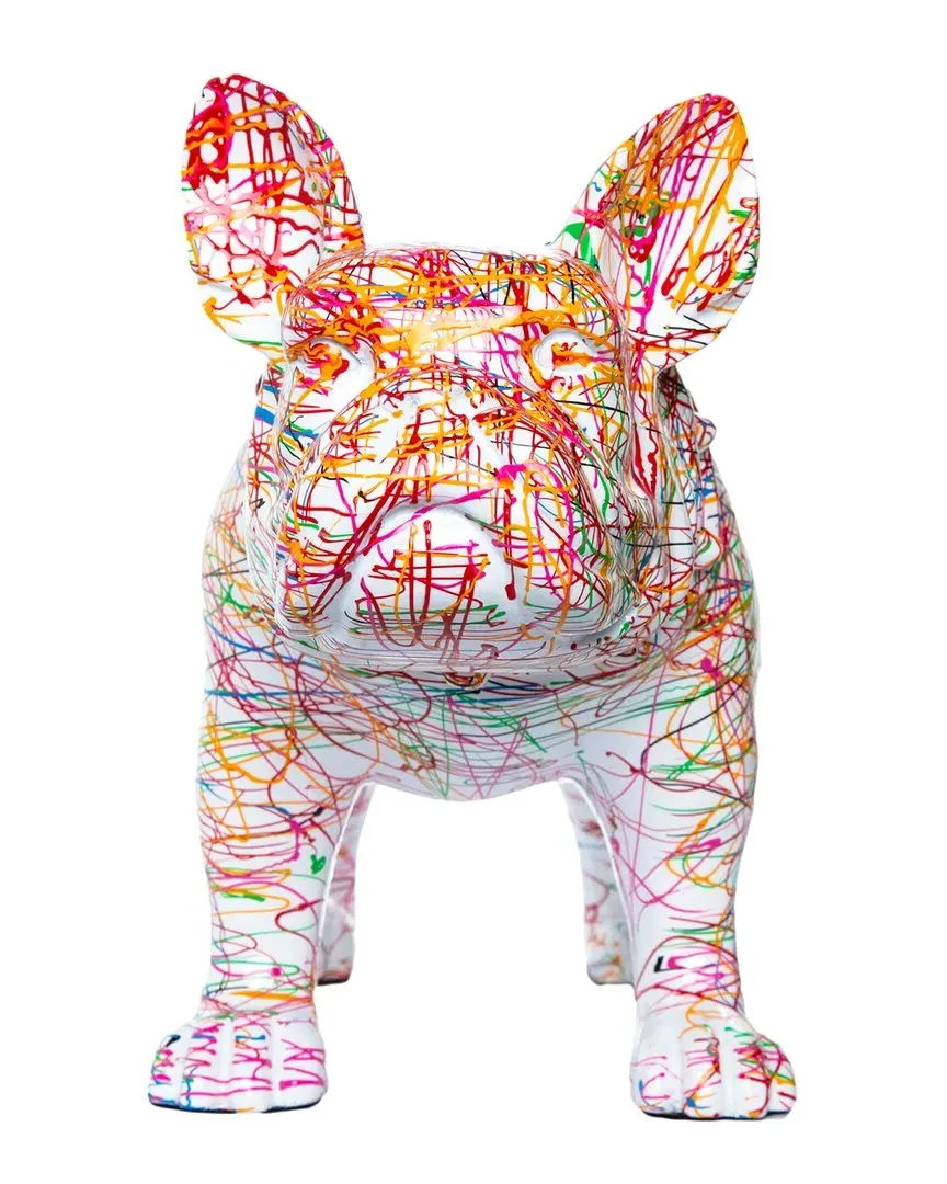 Plus Expressionist Standing Bulldog Figurine - Multi, Resin