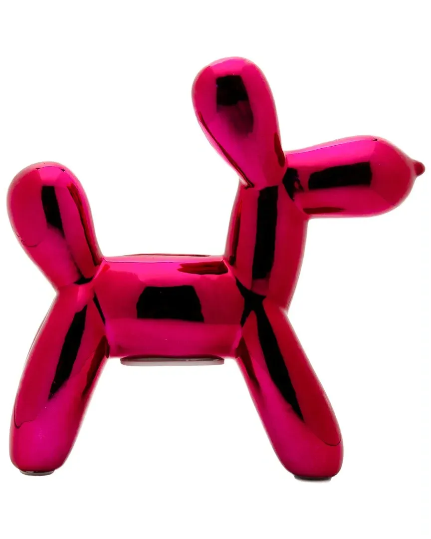 Plus Mini Balloon Dog Bank - Plum, Ceramic