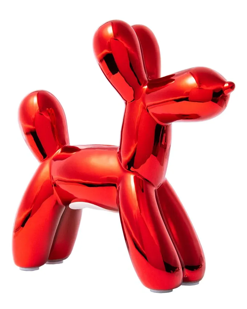 Plus Mini Balloon Dog Bank - Red, Ceramic