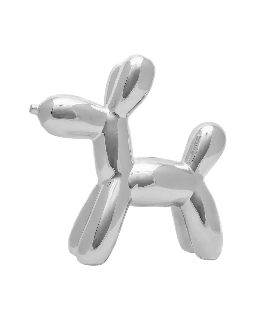 Plus Mini Balloon Dog Bank - Silver, Ceramic