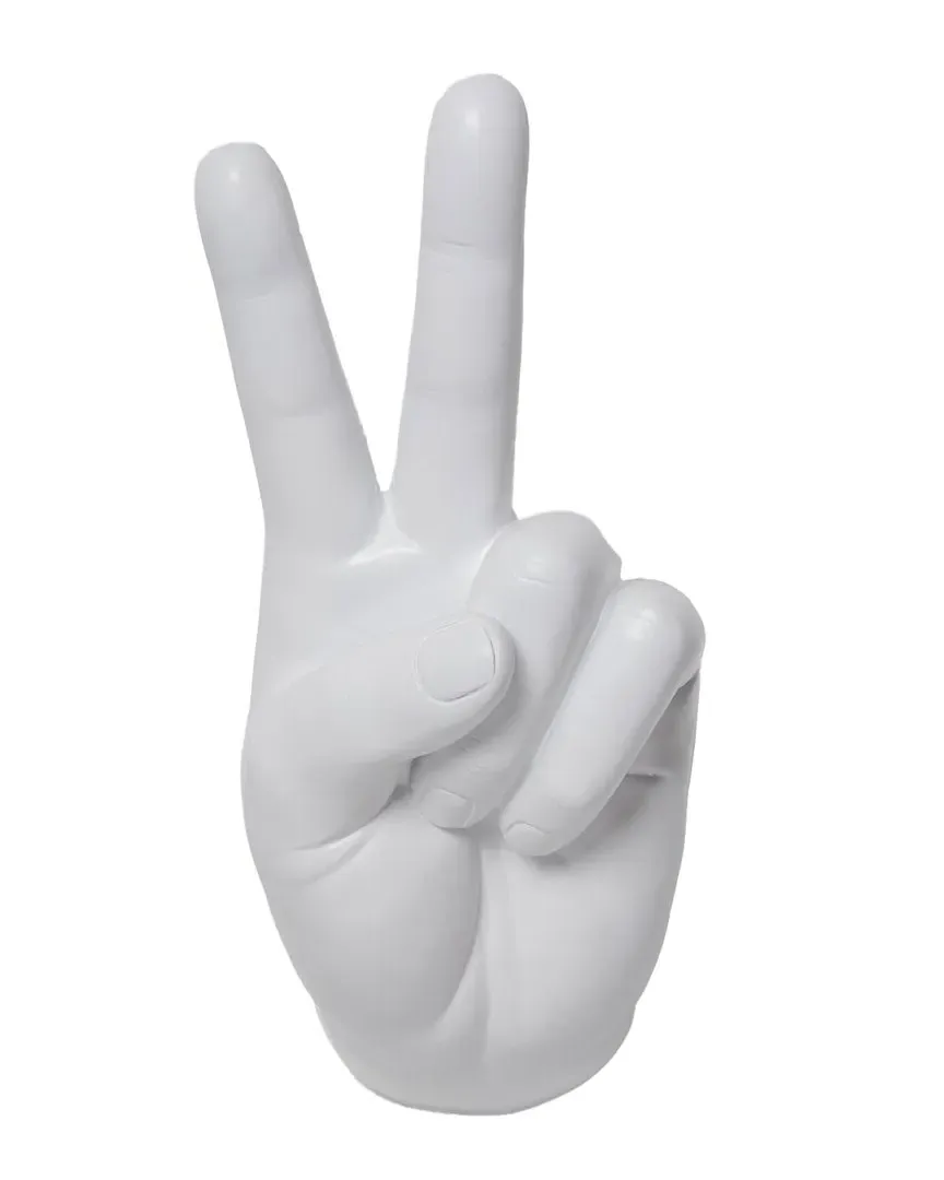 Plus Peace Hand Wall Mount - White, Ceramic
