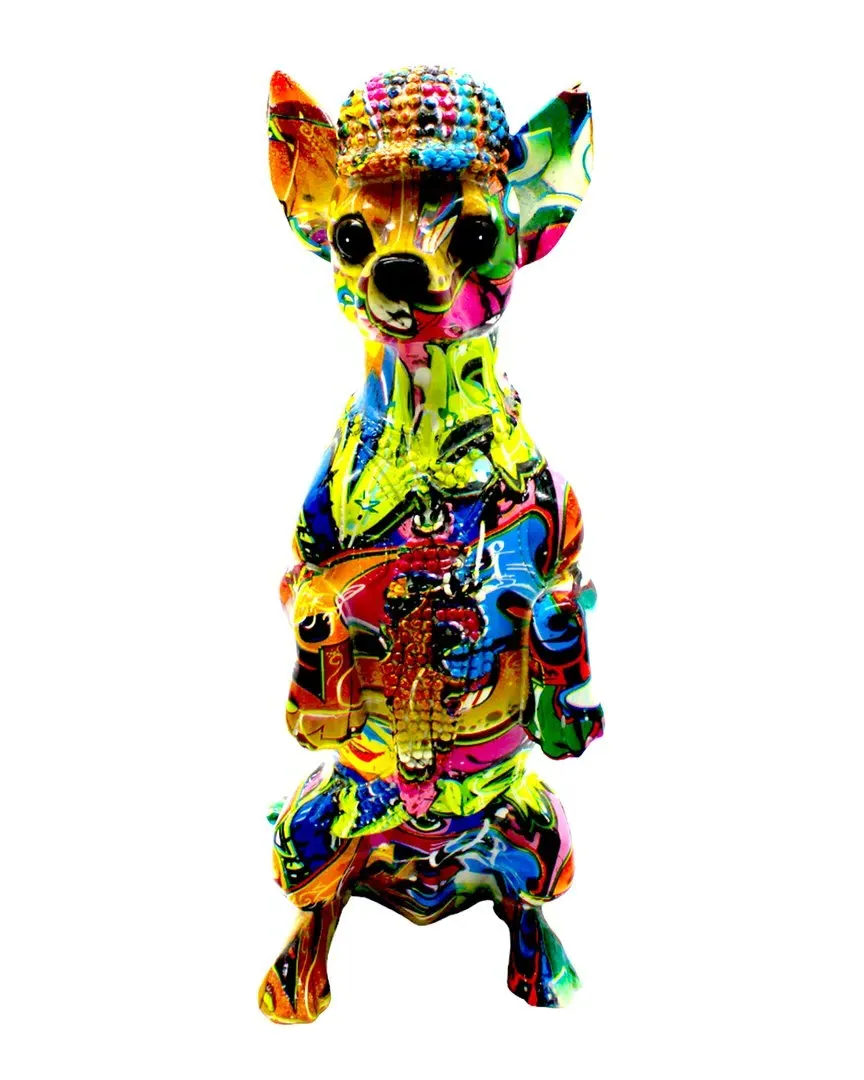 Plus Street Art Chihuahua Standing - Multicolor, Resin image