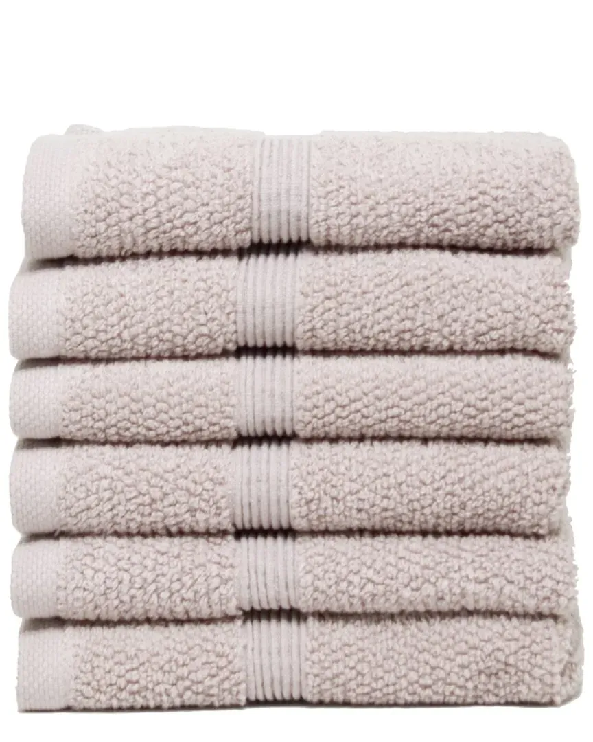 Set of 6 Rice Effect Washcloths - Red, Cotton image