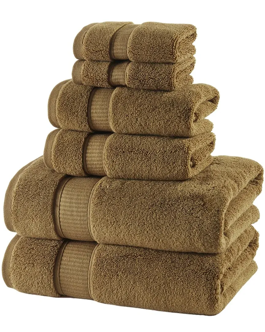 Belmore 6-Piece Towel Set - Curry, Cotton