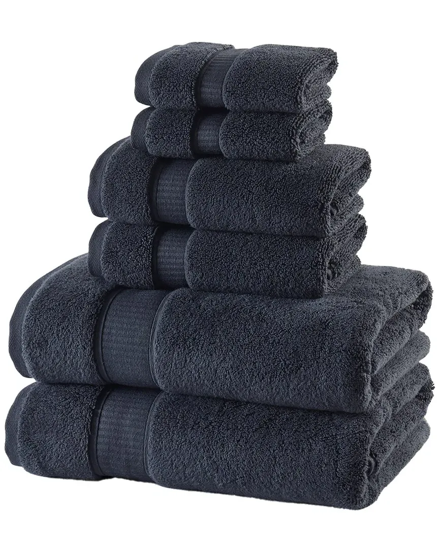 Belmore 6-Piece Towel Set - Denim, Cotton