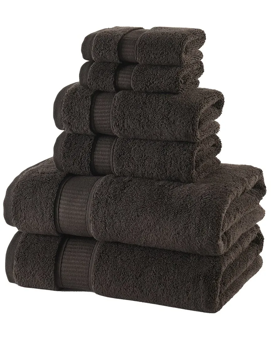 Belmore 6-Piece Towel Set - Mocha, Cotton